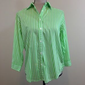 Lauren Ralph Lauren Green Bengal Striped Shirt